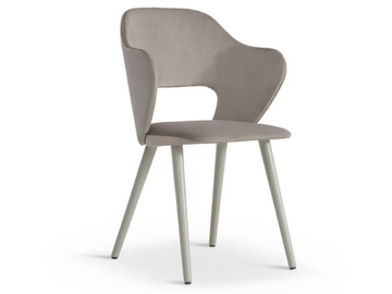 QUINN 685 - Upholstered velvet chair with armrests by Origins 1971 - view 2